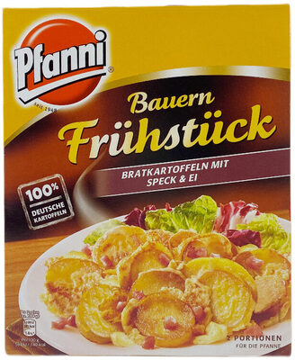 Bauernfrühstück, Bratkartoffeln mit Speck und Ei